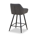 Nolan Faux Leather Bar Stool Grey from Roseland Furniture