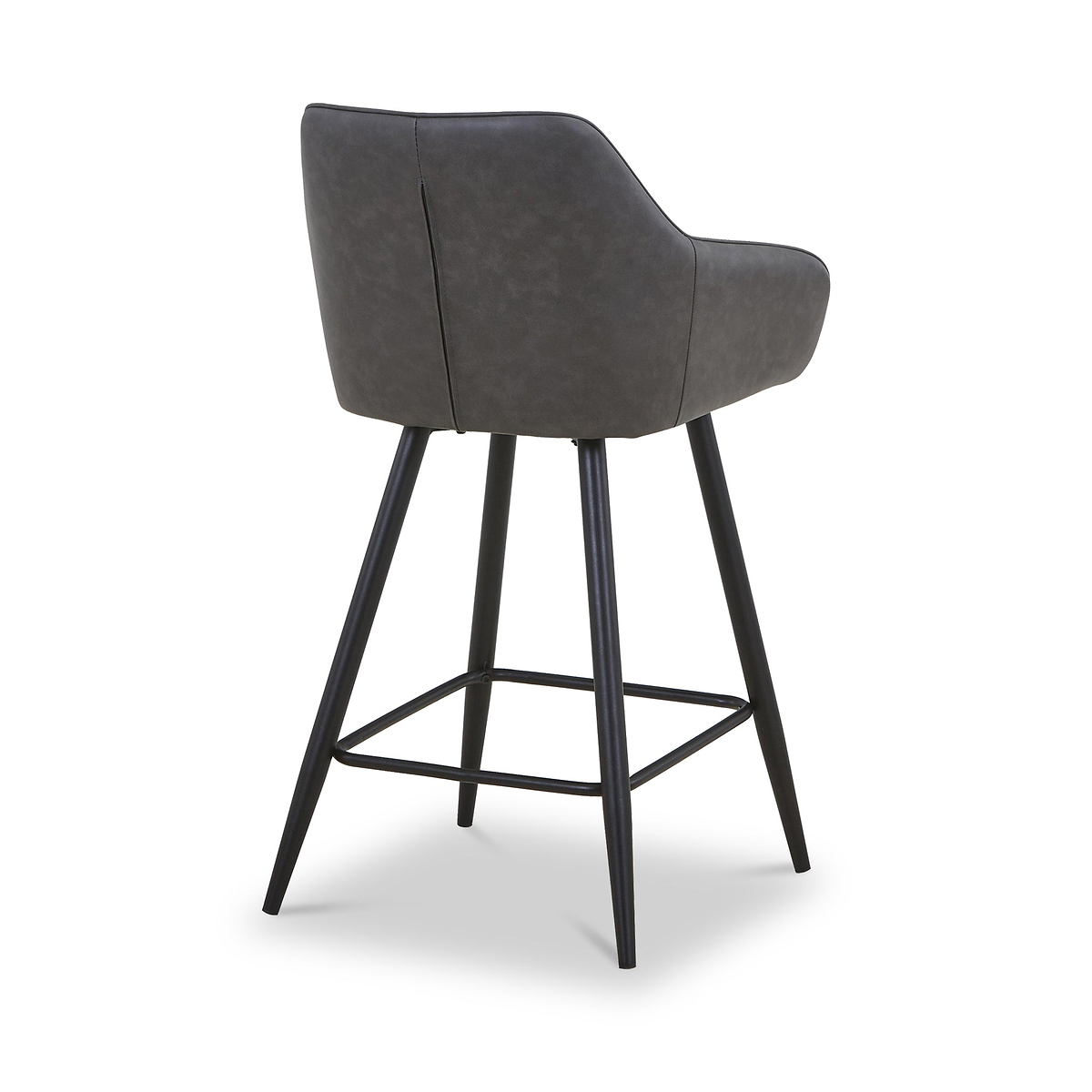 Nolan Faux Leather Bar Stool Grey from Roseland Furniture