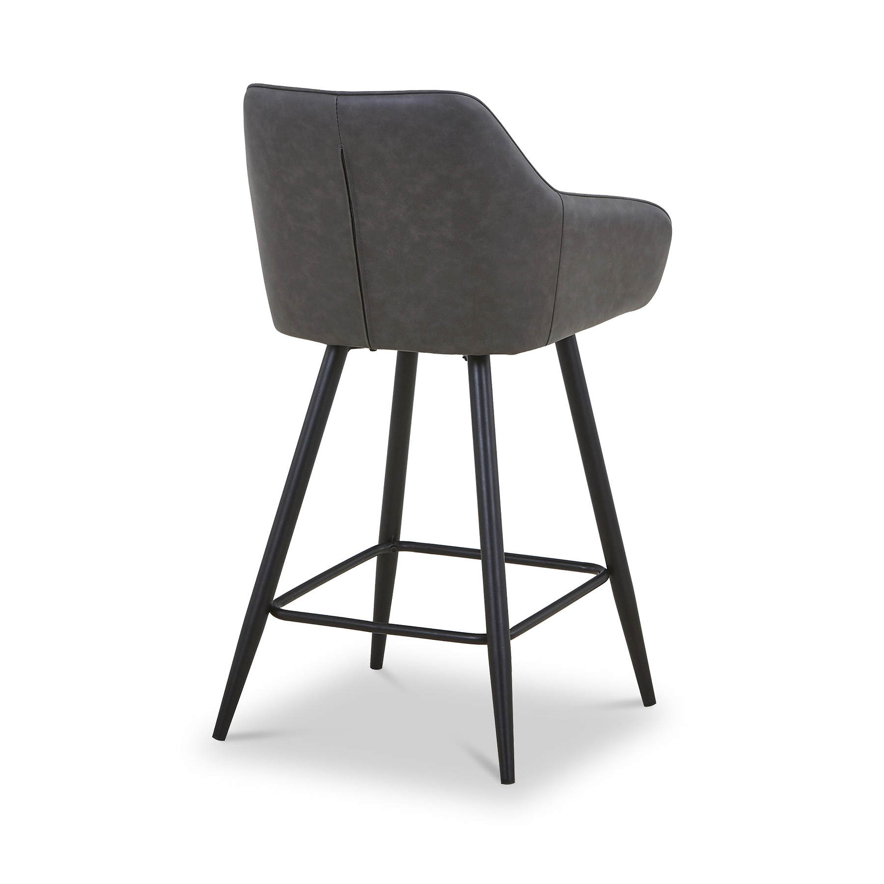 Nolan Faux Leather Bar Stool Grey from Roseland Furniture