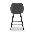 Nolan Faux Leather Bar Stool Grey from Roseland Furniture
