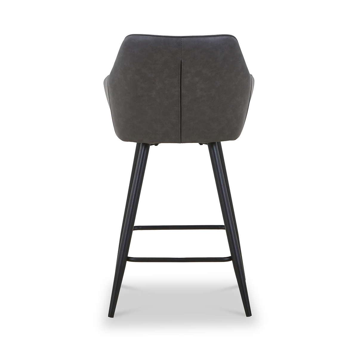 Nolan Faux Leather Bar Stool Grey from Roseland Furniture
