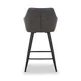 Nolan Faux Leather Bar Stool Grey from Roseland Furniture