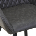 Nolan Faux Leather Bar Stool Grey from Roseland Furniture