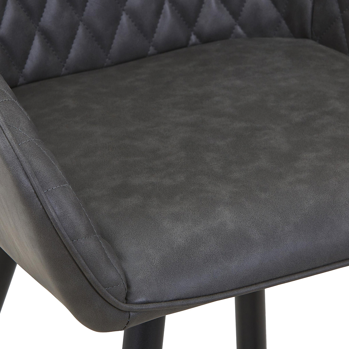 Nolan Faux Leather Bar Stool Grey from Roseland Furniture