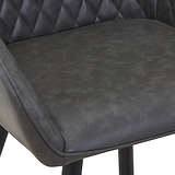 Nolan Faux Leather Bar Stool Grey from Roseland Furniture