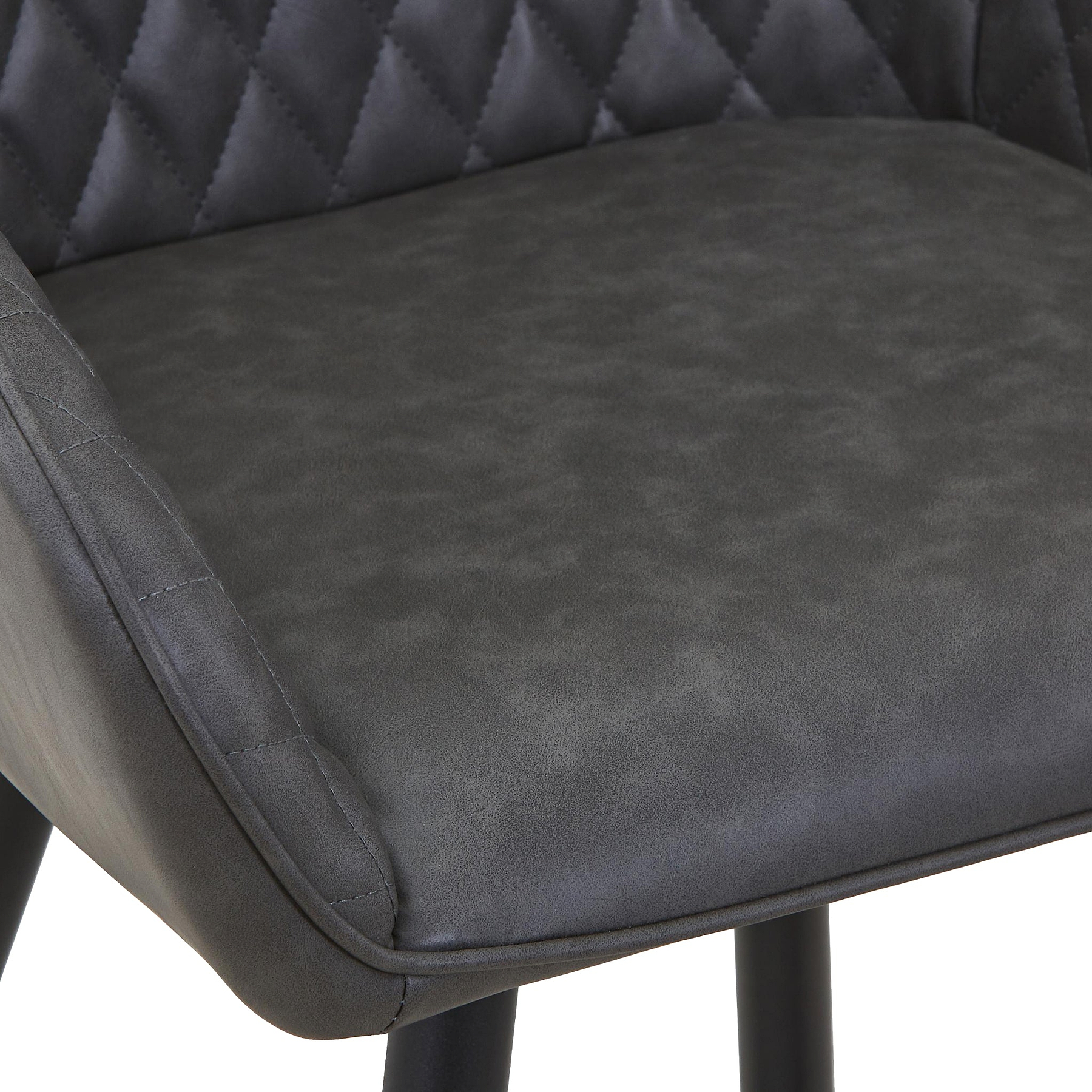 Nolan Faux Leather Bar Stool Grey from Roseland Furniture
