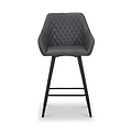 Nolan Faux Leather Bar Stool Grey from Roseland Furniture