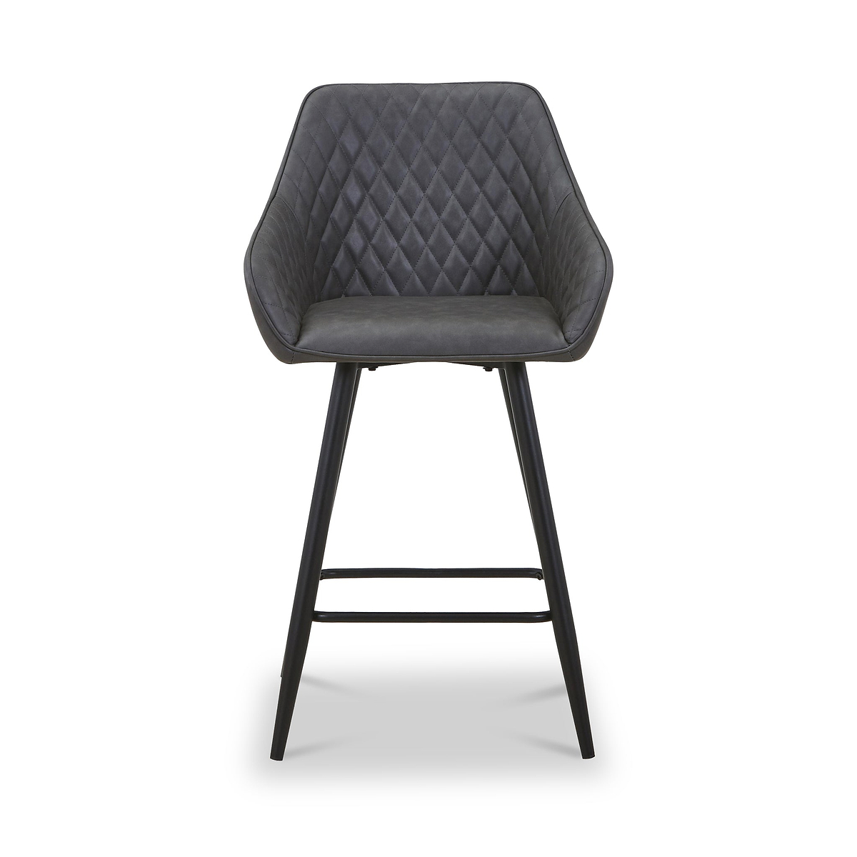 Nolan Faux Leather Bar Stool Grey from Roseland Furniture