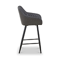 Nolan Faux Leather Bar Stool Grey from Roseland Furniture