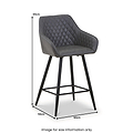 Nolan Faux Leather Bar Stool Grey from Roseland Furniture