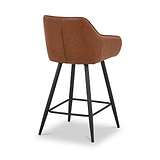 Nolan Faux Leather Bar Stool Tan from Roseland Furniture