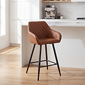 Nolan Faux Leather Bar Stool Tan from Roseland Furniture