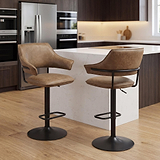 Faraday Faux Leather Bar Stool Tan from Roseland Furniture