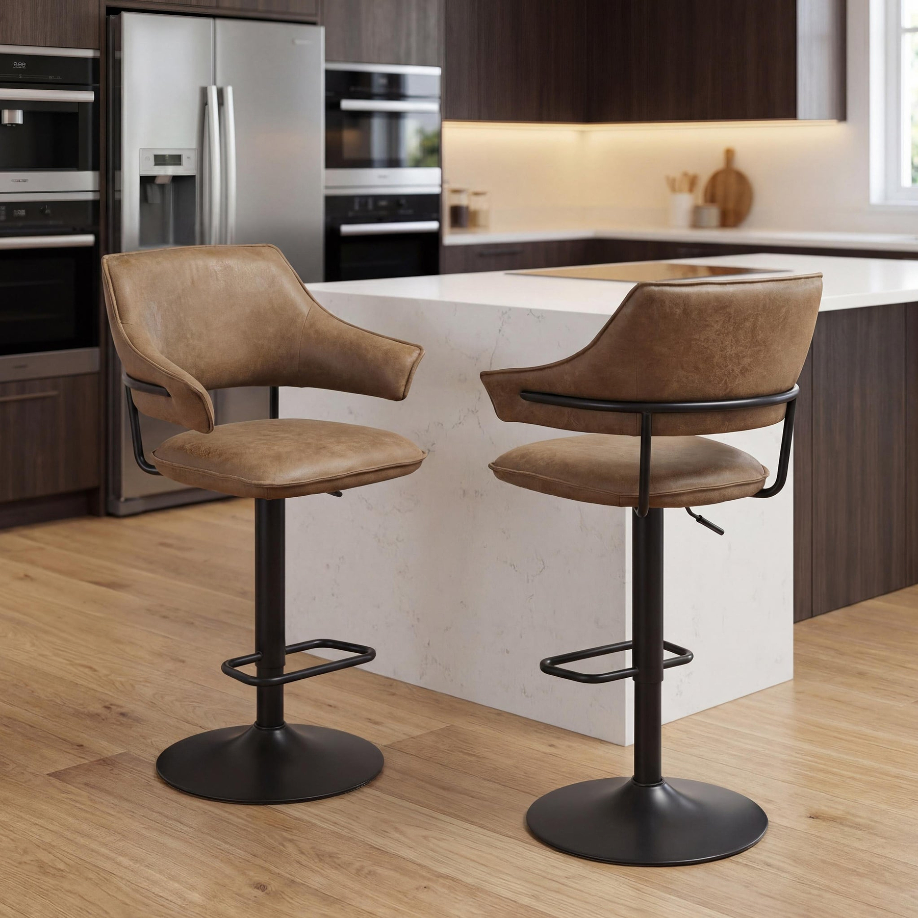 Faraday Faux Leather Bar Stool Tan from Roseland Furniture