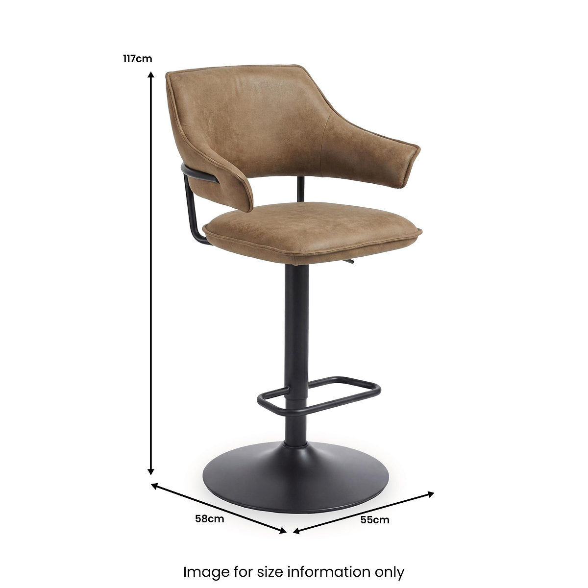 Faraday Faux Leather Bar Stool Tan from Roseland Furniture