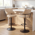 Faraday Faux Leather Bar Stool Latte from Roseland Furniture