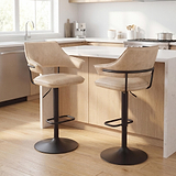 Faraday Faux Leather Bar Stool Latte from Roseland Furniture