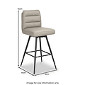 Tate Faux Leather Bar Stool Taupe from Roseland Furniture