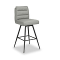 Tate Faux Leather Bar Stool Light Grey from Roseland Furniture