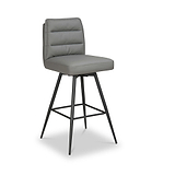 Tate Faux Leather Bar Stool Dark Grey from Roseland Furniture