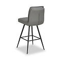 Tate Faux Leather Bar Stool Dark Grey from Roseland Furniture