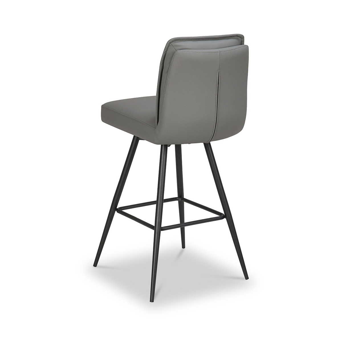 Tate Faux Leather Bar Stool Dark Grey from Roseland Furniture