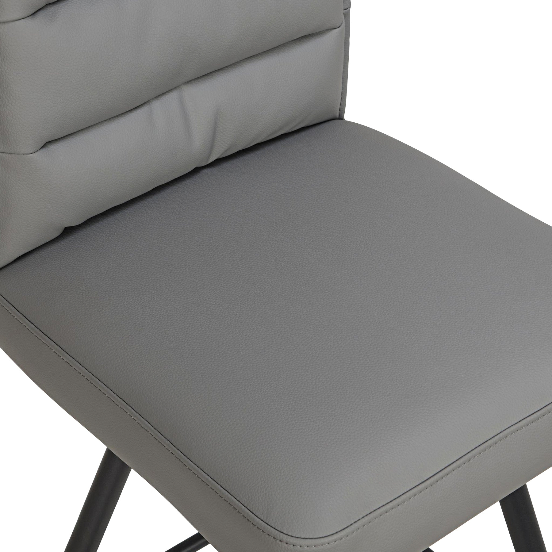 Tate Faux Leather Bar Stool Dark Grey from Roseland Furniture