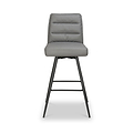 Tate Faux Leather Bar Stool Dark Grey from Roseland Furniture