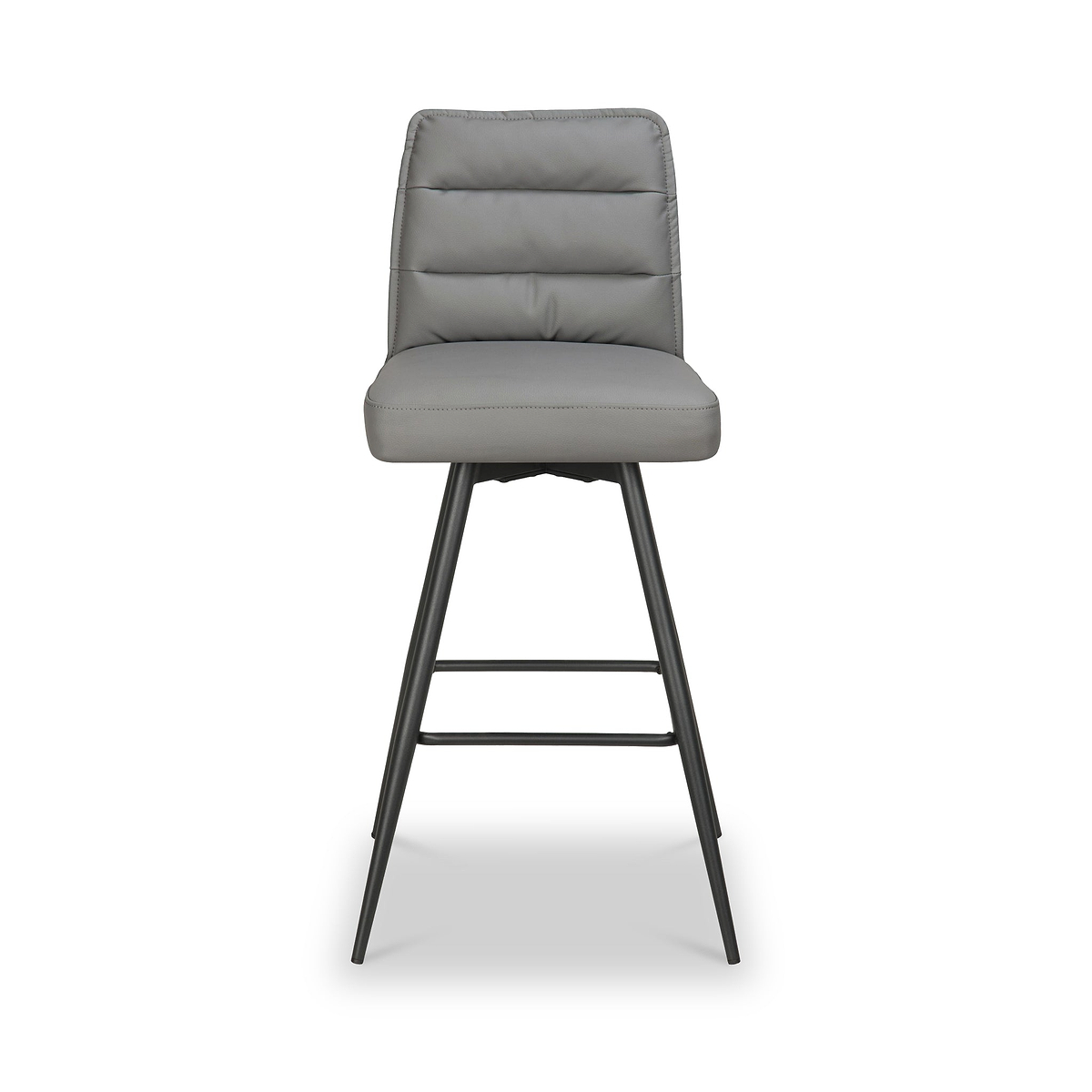 Tate Faux Leather Bar Stool Dark Grey from Roseland Furniture