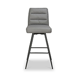 Tate Faux Leather Bar Stool Dark Grey from Roseland Furniture