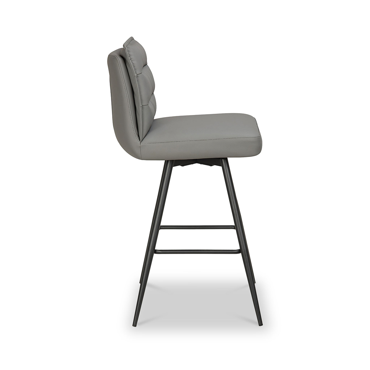 Tate Faux Leather Bar Stool Dark Grey from Roseland Furniture