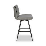 Tate Faux Leather Bar Stool Dark Grey from Roseland Furniture