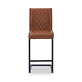 Brando Faux Leather Bar Stool Brown from Roseland Furniture
