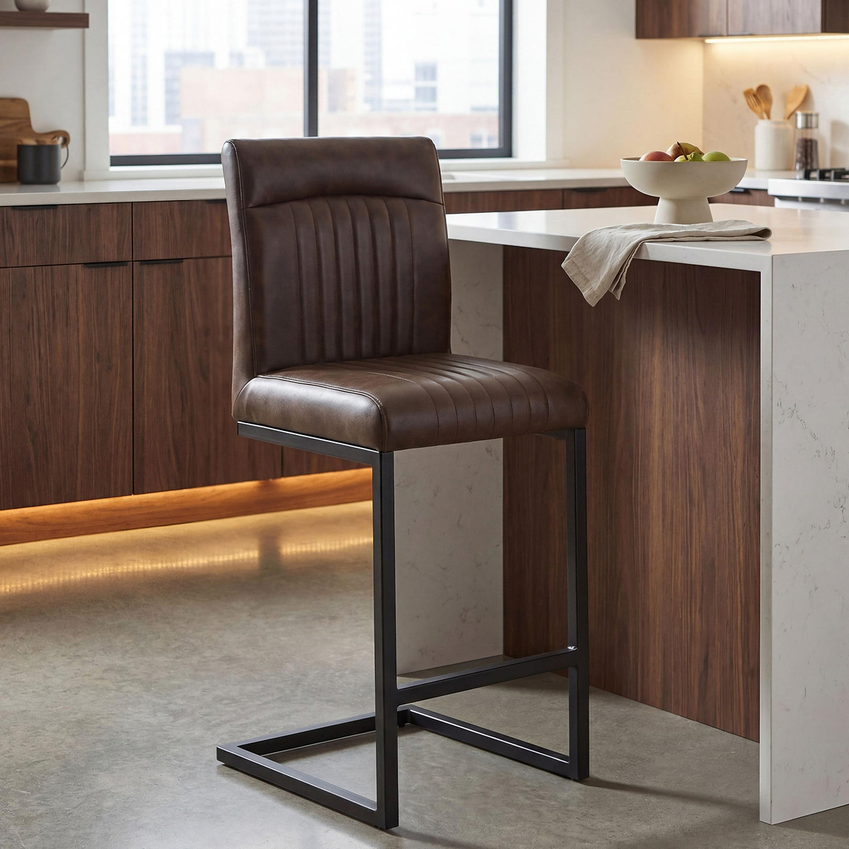 Valero Faux Leather Bar Stool from Roseland Furniture