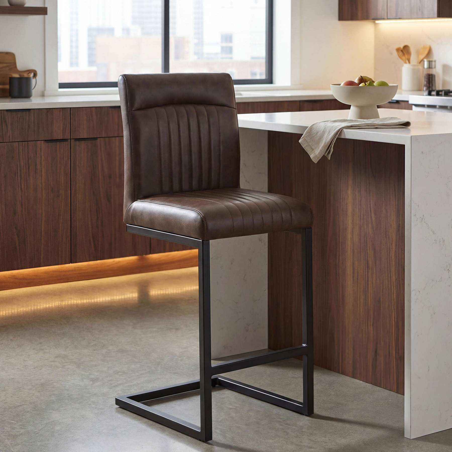 Valero Faux Leather Bar Stool from Roseland Furniture
