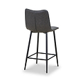 Zeno Faux Leather Dining Stool Grey from Roseland Furniture