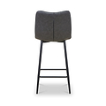 Zeno Faux Leather Dining Stool Grey from Roseland Furniture
