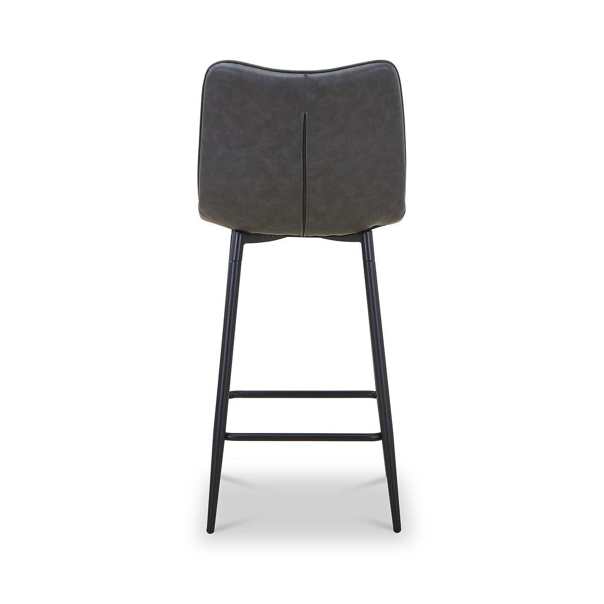 Zeno Faux Leather Dining Stool Grey from Roseland Furniture