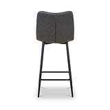 Zeno Faux Leather Dining Stool Grey from Roseland Furniture