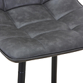Zeno Faux Leather Dining Stool Grey from Roseland Furniture