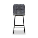 Zeno Faux Leather Dining Stool Grey from Roseland Furniture