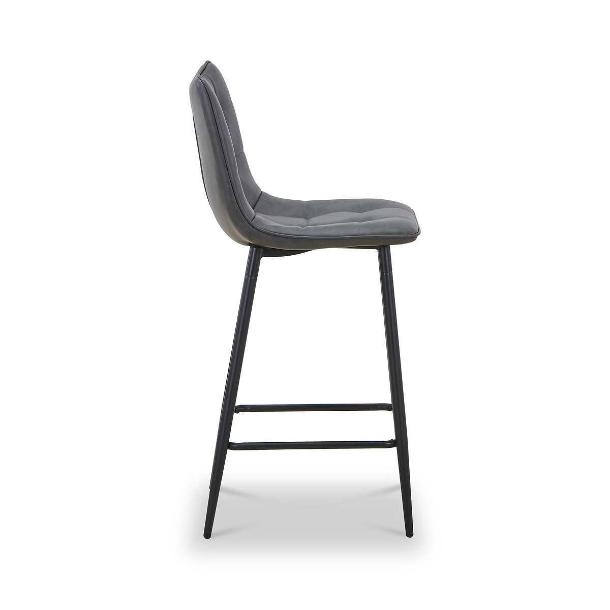 Zeno Faux Leather Dining Stool Grey from Roseland Furniture