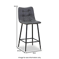 Zeno Faux Leather Dining Stool Grey from Roseland Furniture