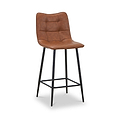 Zeno Faux Leather Dining Stool Tan from Roseland Furniture