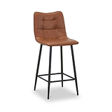 Zeno Faux Leather Dining Stool Tan from Roseland Furniture
