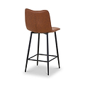 Zeno Faux Leather Dining Stool Tan from Roseland Furniture
