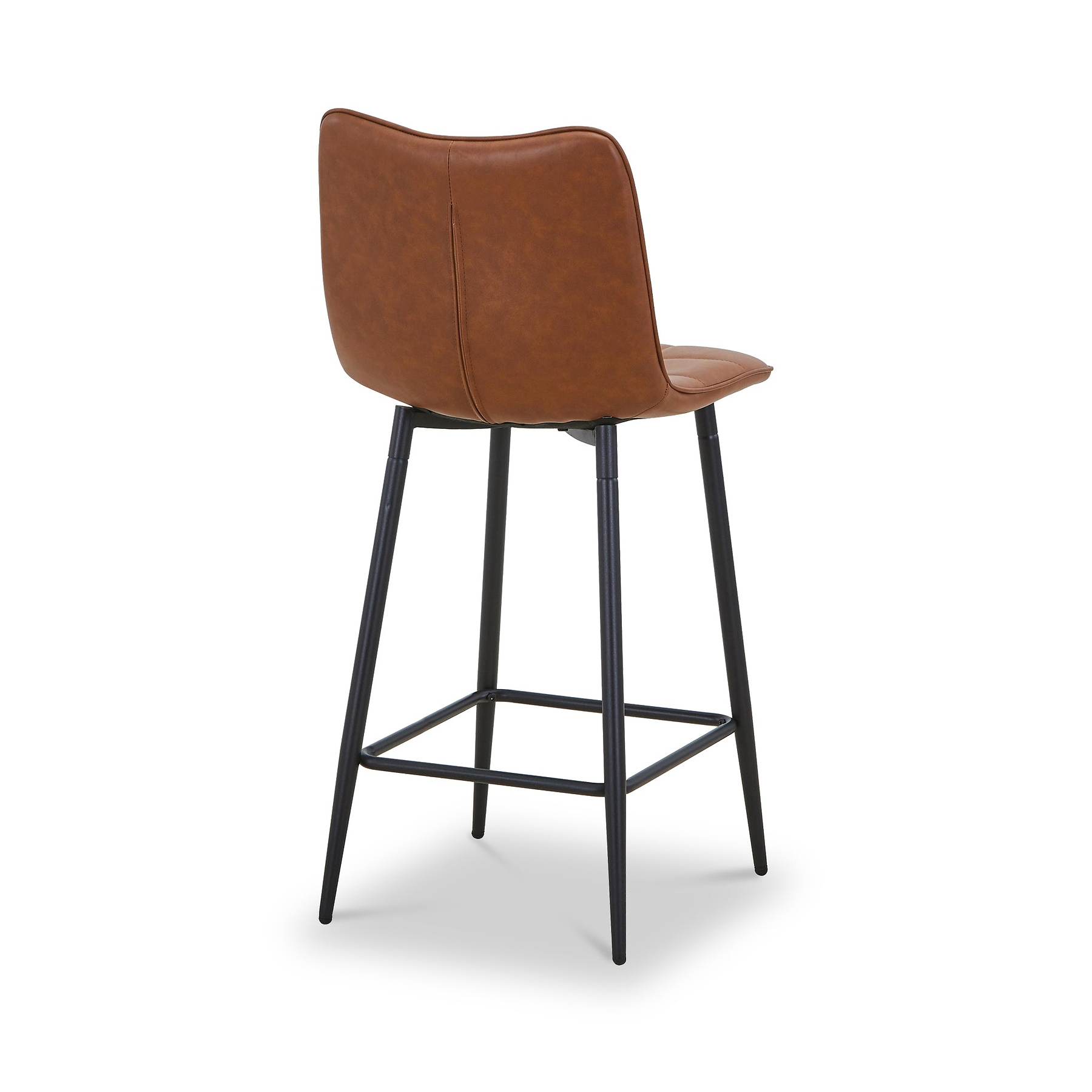 Zeno Faux Leather Dining Stool Tan from Roseland Furniture