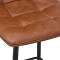 Zeno Faux Leather Dining Stool Tan from Roseland Furniture