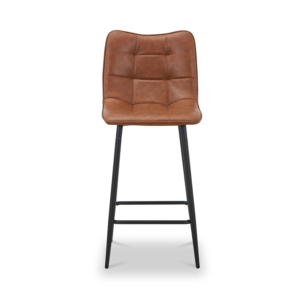 Zeno Faux Leather Dining Stool Tan from Roseland Furniture