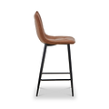 Zeno Faux Leather Dining Stool Tan from Roseland Furniture